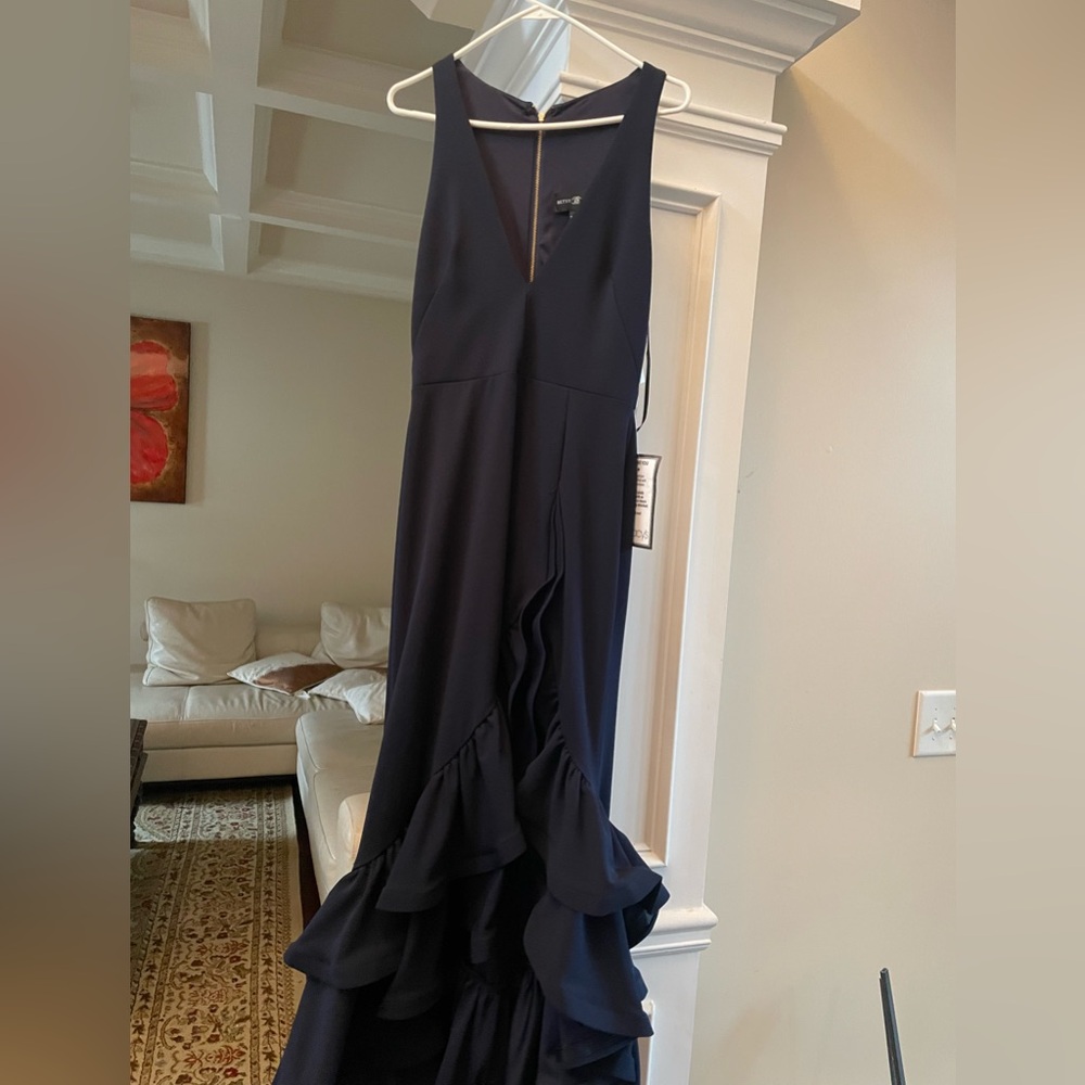 Black maxi formal dress by Betsy Adam. New  with tag size 12